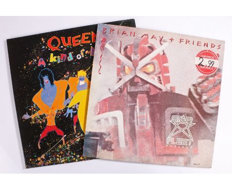 2 x Queen related LPs. Queen - A Kind Of Magic ( EU 3509 ). Brian May And Friends - Star Fleet Project ( SFLT 1078061 ).