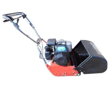 A Lawnflite Pro cylinder mower, with Honda GC160 5.0 engine.