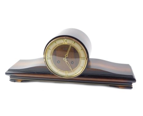 A Judith mantel clock, in simulated rosewood case, the dial with gilt Roman numerals, 56cm wide. 