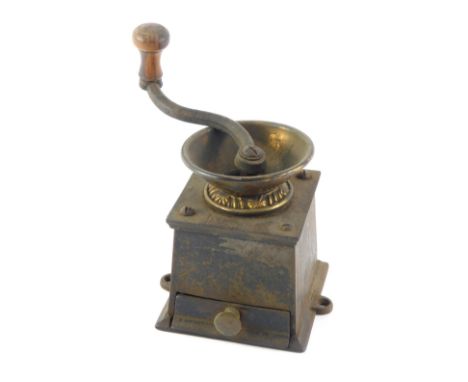  A coffee mill grinder, 13cm high. 