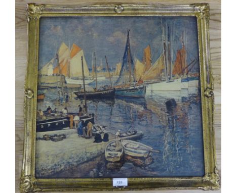 After Callot Port de Joinville Collotype T & R Annan & Sons label verso 45 x 45cm