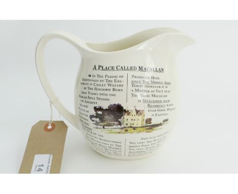 Burleigh pottery Macallon Malt whisky jug, 16cm high