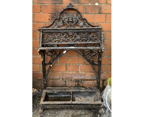 A Victorian cast iron stick stand (AF) 