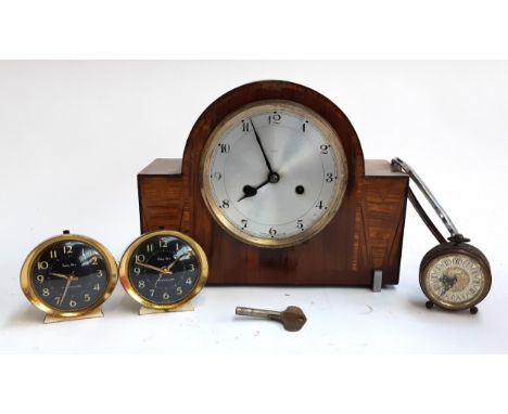 An Enfield mantel clock, two Westclox Baby ben clocks and a Blessing clock 