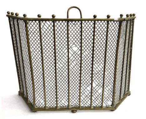 A small folding fire screen, 48cmH 