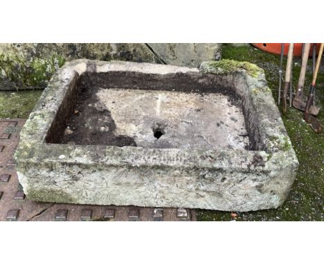 A smaller stone basin, 64x48x17cm 