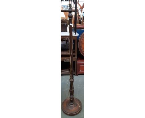 A reeded standard lamp, approx. 153cmH 