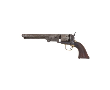 A Colt 1851 Model Navy Percussion RevolverNo. 102750 For 1861The barrel with New-York address, cylinder with faint traces of 