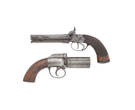A 54-Bore Percussion D.B. Box-Lock Pistol, And A 120-Bore Percussion Pepperbox RevolverThe First By Samuel Cashmore, Both Mid