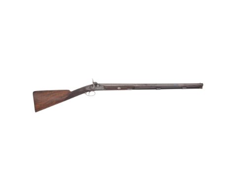 A 10-Bore Percussion Sporting GunBy T.W. Thornhill, Deansgate, Manchester, No. 109, Circa 1840With rebrowned twist sighted ba