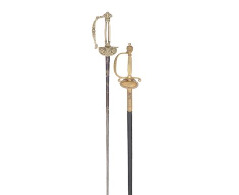 A Brazilian Artillery Officer's Court Sword, And A Victorian Court SwordBoth Late 19th CenturyThe first with sharply tapering