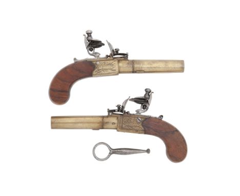 A Pair Of 40-Bore Flintlock Box-Lock Pocket PistolsBy H.W. Mortimer &amp; Co., London, Gun-Maker To His Majesty, Circa 1795Wi