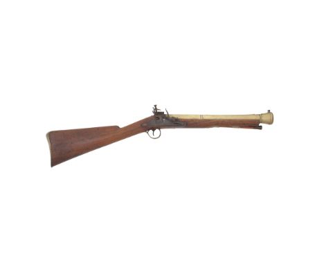 A Brass-Barrelled Flintlock BlunderbussSigned Twigg, London, Circa 1820With two-stage barrel turned and belled at the muzzle,