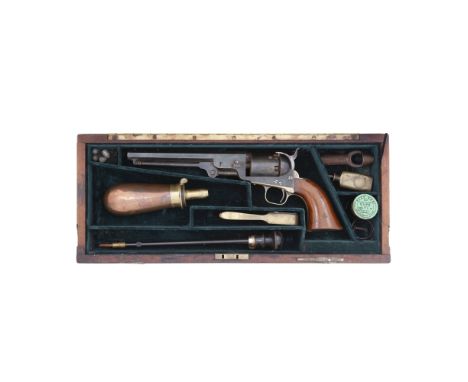 A Cased Colt 1851 Model Navy Percussion Revolver No. 103126 for 1861The barrel with New-York address, cylinder with traces of