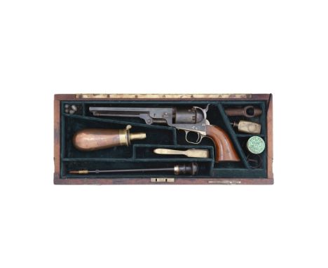 A Cased Colt 1851 Model Navy Percussion Revolver No. 103126 for 1861The barrel with New-York address, cylinder with traces of