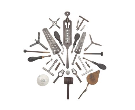 A Group Of Accessories Mostly Relating To Antique FirearmsMostly 19th CenturyComprising two combination tools for percussion 
