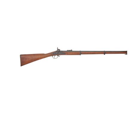 A .577 Percussion 1853 Pattern Third Model Rifle Musket  Dated 1855Of regulation pattern, the dated border engraved lock with