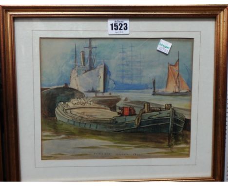 Rowland Hilder (1905-1993), Boats, two, one watercolour and gouache, the other watercolour and pen and ink, both signed and d
