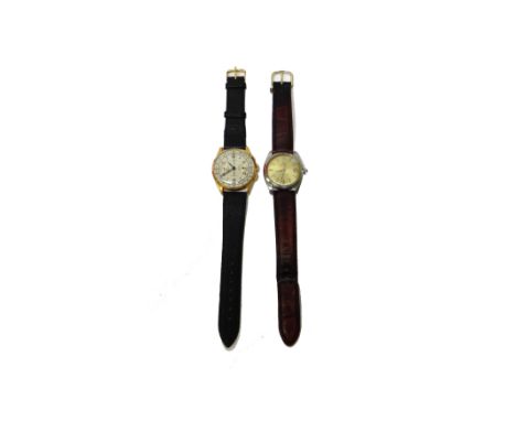 A gentleman's steel cased, Tudor Oysterdate wristwatch, the signed circular silvered dial with baton shaped numerals, centre 