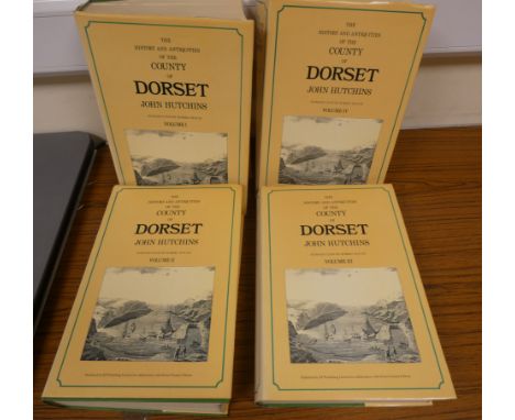 HUTCHINS JOHN.  The History & Antiquities of the County of Dorset. 4 vols. Thick folio. Orig. green cloth in d.w's (one or tw