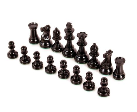 A large wooden chess set in box
