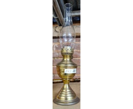 BRASS 2 BURNER OIL LAMP, NO SHADE