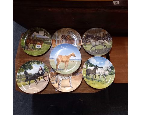 7 SPODE COLLECTORS PLATES, HORSES
