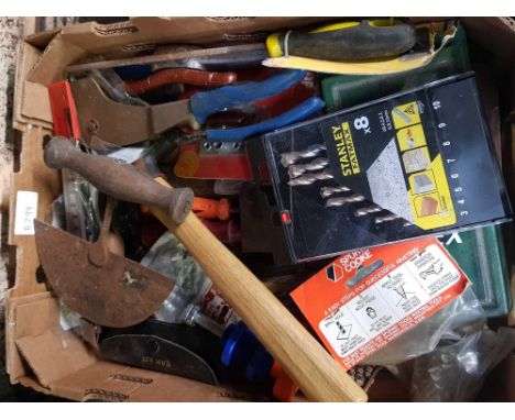 SMALL CARTON OF MISC HAND TOOLS