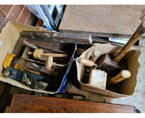 2 CARTONS OF MISC HAND TOOLS INCL; A RECORD NO.5 SMOOTHING PLANE