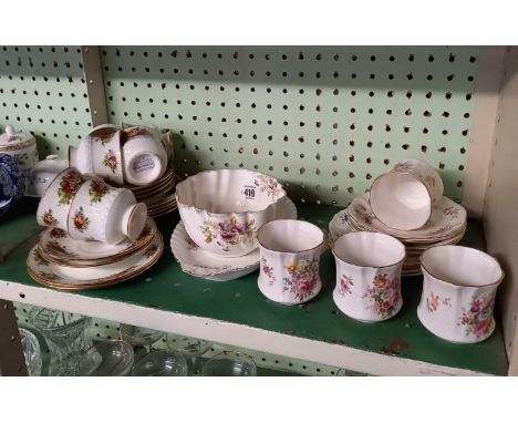 ENGLISH GARDEN TEA SERVICE, ROYAL WORCESTER TEA SERVICE ETC