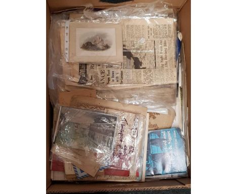 CARTON OF EPHEMERA INCL; MUSICAL SCORES &amp; VINTAGE BROCHURES &amp; PROGRAMMES