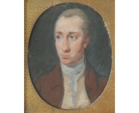 19th British SchoolHead and shoulders portrait of a gentlemanOvalPastels23 x 18cm CONDITION REPORT: Provenance - From the est