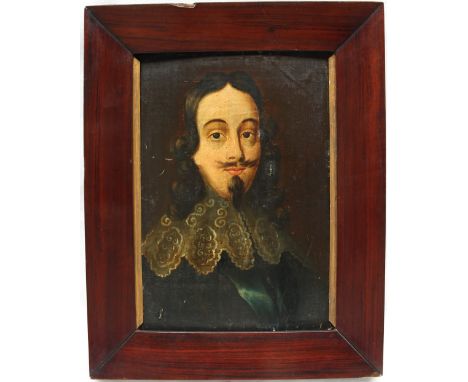 In the style of Sir Anthony Van DykeHead and shoulders portrait of Charles IOil on board38 x 25.5cm