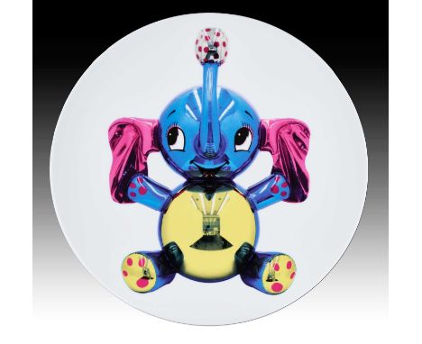 Jeff Koons (1955) American"Elephant"Number 869/2500, porcelain limited-edition coupe service plate, created in collaboration 