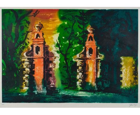 John Egerton Christmas Piper CH (1903-1992)"Blenheim Gates"Signed and numbered 66/75, aquatint, 49cm by 68.5cmProvenance: Red