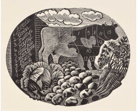 Eric Ravilious (1903-1942) and Ambrose Heath (1891-1969)Calendar from "The Country Life Cookery Book" (1937)Twelve wood engra
