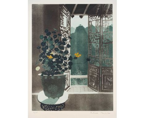 Patrick Procktor RA (1936-2003) "Nasturtiums, Wusih" (1980) Signed and numbered 37/75, aquatint from "The China Series", 80cm