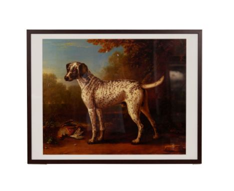 THREE FRAMED HUNTING POSTERS
One poster of a hunting sketch, two of hound and game subject matter
Sketch poster measures 50cm