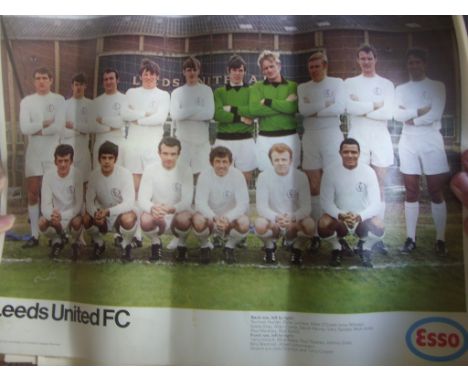 Esso Football Team Posters Collection 1969: Large 15 x 12 inch colour pictures include Man City Leeds Everton Southampton Sun