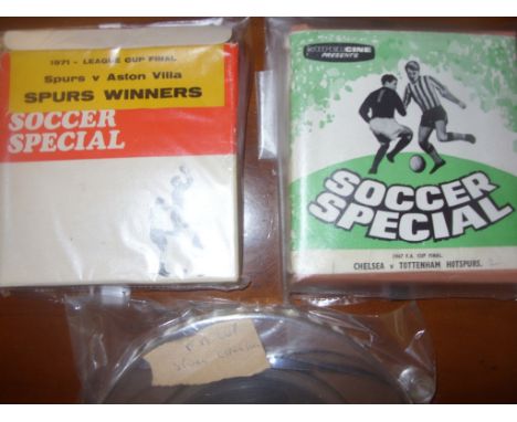 Tottenham Cine Film Football Collection: Includes 1967 FA Cup Final, 1971 League Cup Final both in original covers, plus 1 ma