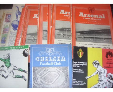 1950s Arsenal Football Programmes: 21 early 1950s Homes fair to good 2 with score to front. C/W 4 x 47/48 home and 1 from 48/
