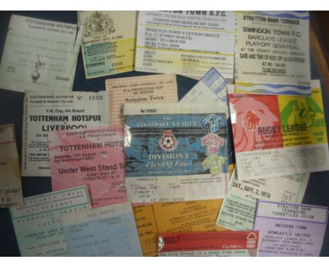 Football Programme + Ticket Bargain Box: Wide variety of programmes from Bristol Clubs, Swindon, Southampton Torquay and Tott