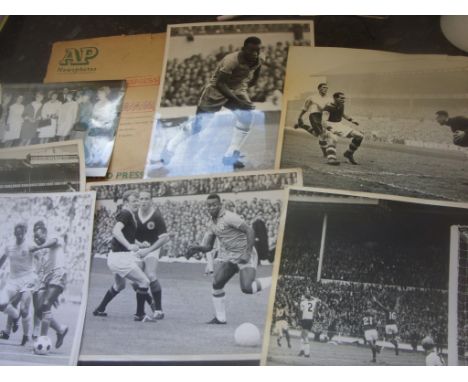 Football Press Photos: Larger than A4 include match action at Tottenham in the 50s and Martin Peters goal in the World Cup Fi