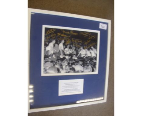 Tottenham Double Team Signed Framed Photo: Signed in gold by 12 of the legendary 60/61 team including Nicholson Mackay Henry 