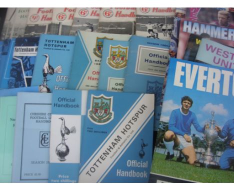 Football Handbook Collection: Complete run of Tottenham from 64/65 to 74/75 plus Luton News 1950s x 5, West Ham x 5, 69/70 Bl