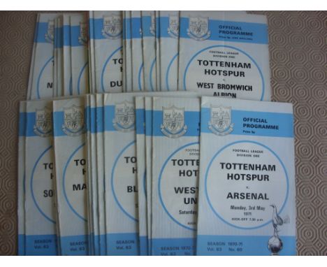 Tottenham 70/71 Complete Home Football Programmes: Includes the famous last match of the season in which Arsenal won the leag