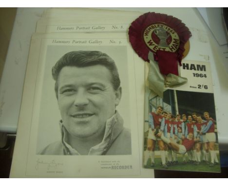 West Ham Football Memorabilia Box: Includes Reserves Programmes, Scrapbook, 20 x Hammers Portrait Gallery Posters (some dupli