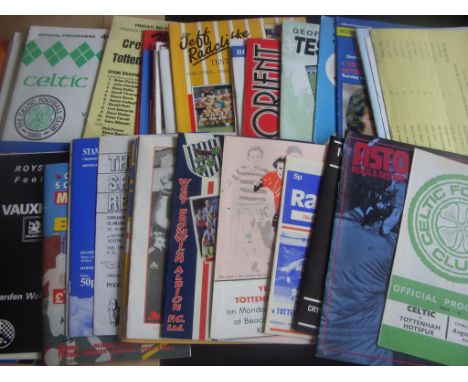 Tottenham Away Friendly Football Programmes: From the 70s onwards a collection of 60.
