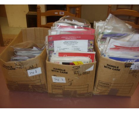 Arsenal Ticket + Programme Collection: Estimate 170 tickets home and away each one accompanied by team sheet or programme. Ke
