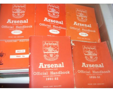 Arsenal Football Handbook Collection: From 50/51 to 2005/2006 an incomplete run with no duplication include famous seasons 88